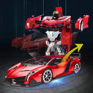 Remote Control Car, 1 Set Transform Robot RC Car, One-button Deformation & 360 Degree Rotating Drifting Car, Electric Toy for Boys & Girls Transformer Rechargeable Stunt High Speed