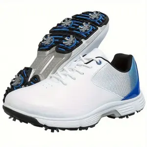 Men's Professional Golf Shoes With Spikes, Athletic Footwear, Sporty & Casual Style Outdoor Sneakers