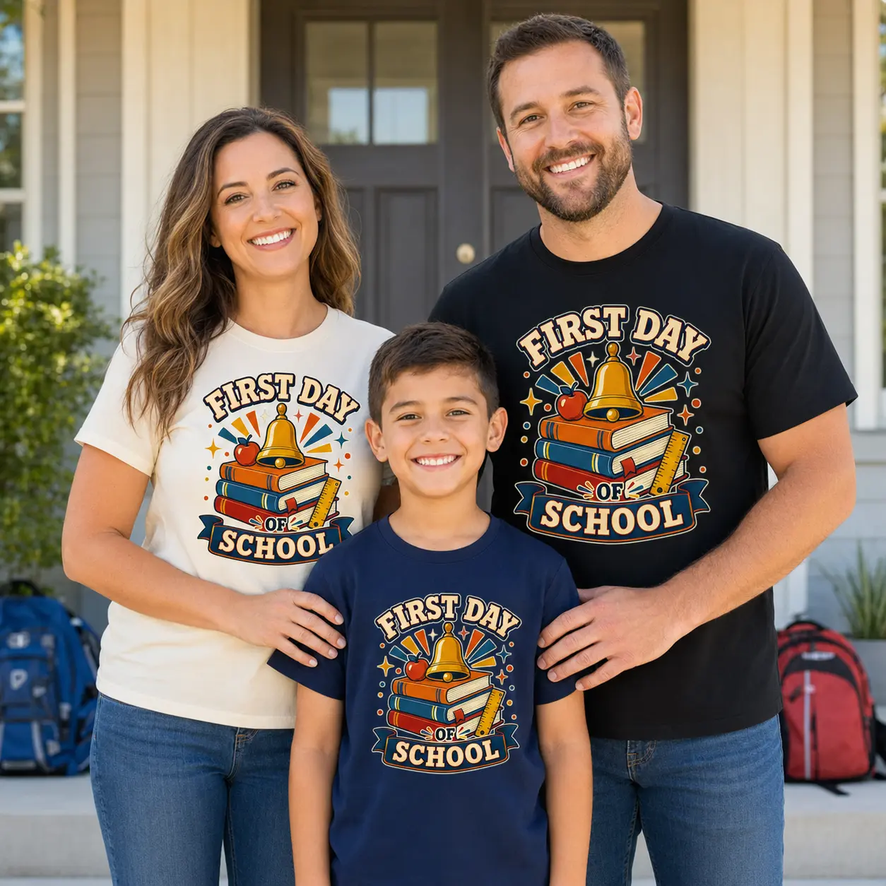 First Day of School Graphic T-Shirt, Unisex Back to School Short Sleeve Tee for Teachers, Parents and Students  Unisex Short-Sleeve Back to School Tee for Students