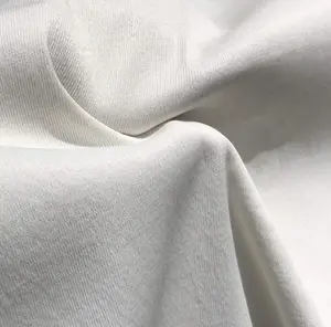 58" PFD Cotton Rayon Spandex Stretch Twill White 7.5 OZ Apparel Woven Fabric by The Yard