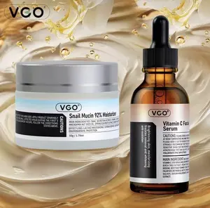 VGO Spring Glow Up Snail Mucin 92% Moisturizer Daily Face Gel Cream for Dry & Sensitive Skin 50g Hydrate Nourishing Serum with Vitamin C Brightening Facial Serum - Evening