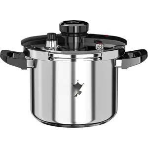 8.5 QT Stainless Steel  Cooker, [Multi-Cooker for Gas & Induction Stove] [Saves 70% Cooking Time] [One-Hand Operation], Family Size for 3-5 People, Olla de Presion