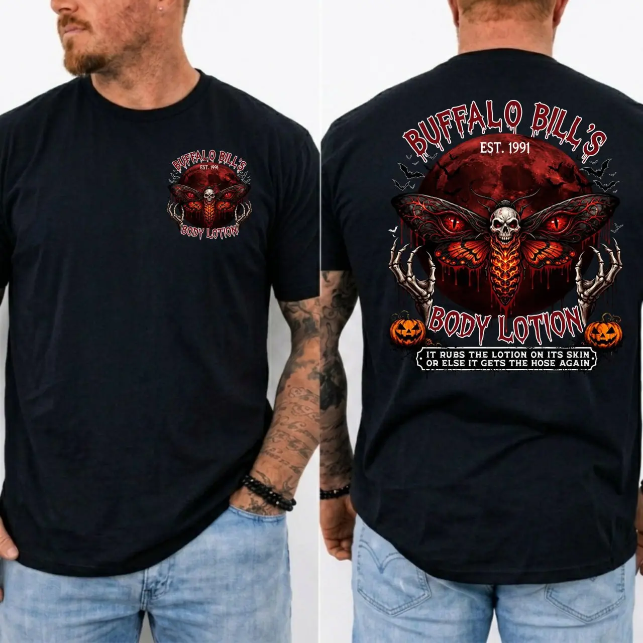 Buffalo Bill's Body Lotion T-Shirt, Silence of The Lambs Tee, Halloween Movie Tshirt, Classic Horror Movie Fan Shirt, Made in USA