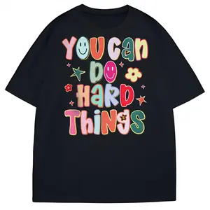 Comfortable You Can Do Hard Things Teacher Shirt, School Counselor T - Shirt, Special Education Teacher Shirt Gift, Unisex Printed T - Shirt, School Outfits, Hoodies for Boys, Accessories for Boys, Accessories for Girls, Cute College Girl Clothes, clean
