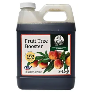 Farmer's Secret Fruit Tree Booster Fertilizer (32oz) - Super Concentrated and Phosphorus Rich - Formulated for All Fruit Trees Including Peach, Banana, and Apple