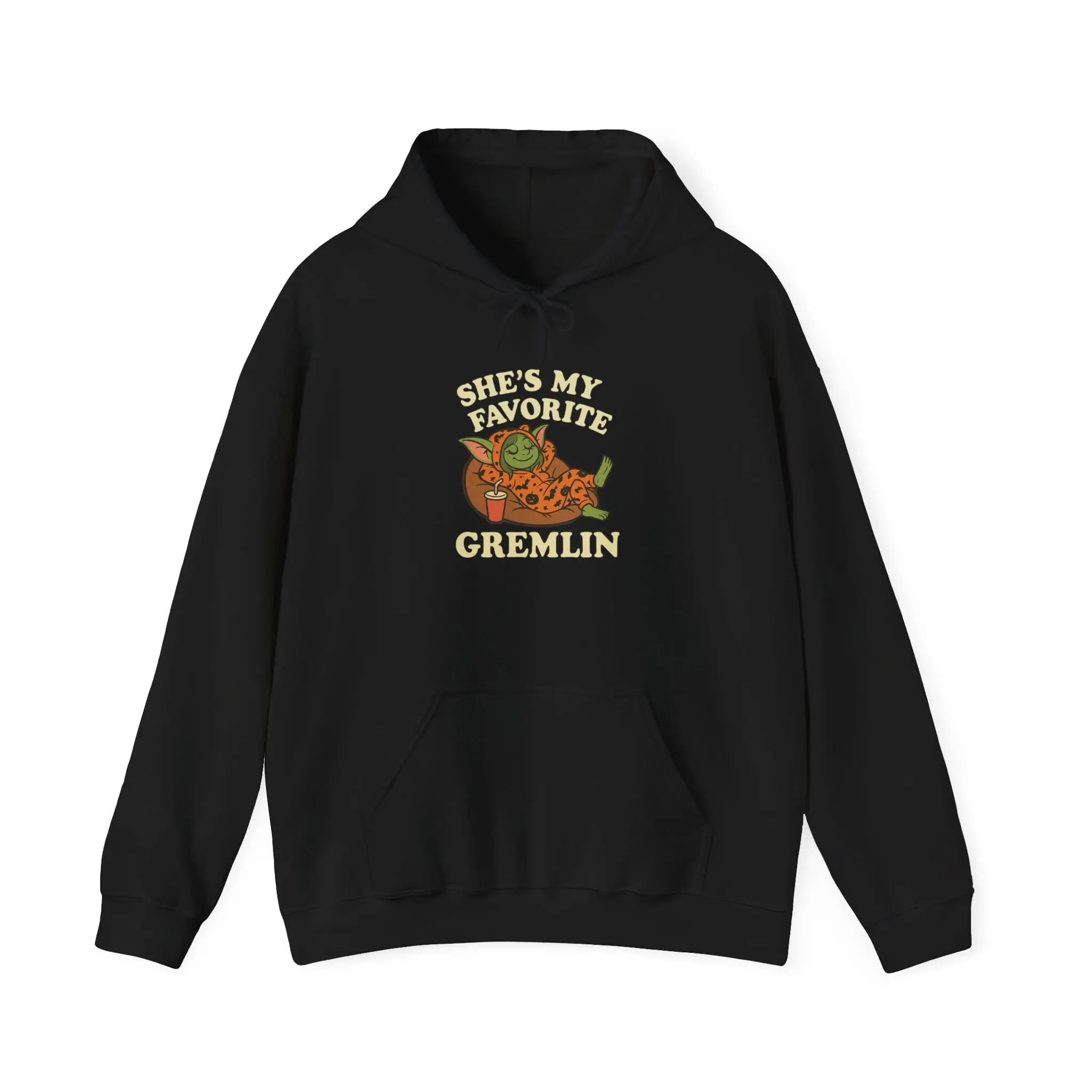 She's My Favorite Gremlin Hoodie, Cozy Sweatshirt, Gift for Gremlin Fans, Halloween Apparel, Funny Unisex Hoodie, Comfortable Outerwear
