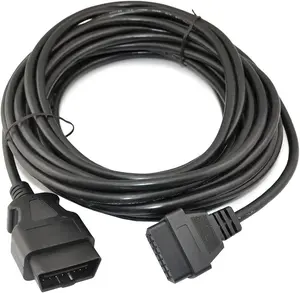 33 Feet/10 M OBD2 OBDII 16 Pin Car Male to Female Extension Cable Diagnostic Extender