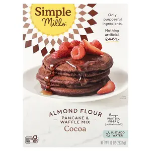 Simple Mills Almond Flour Pancake & Waffle Mix, Cocoa, 10 oz (283.5 g)