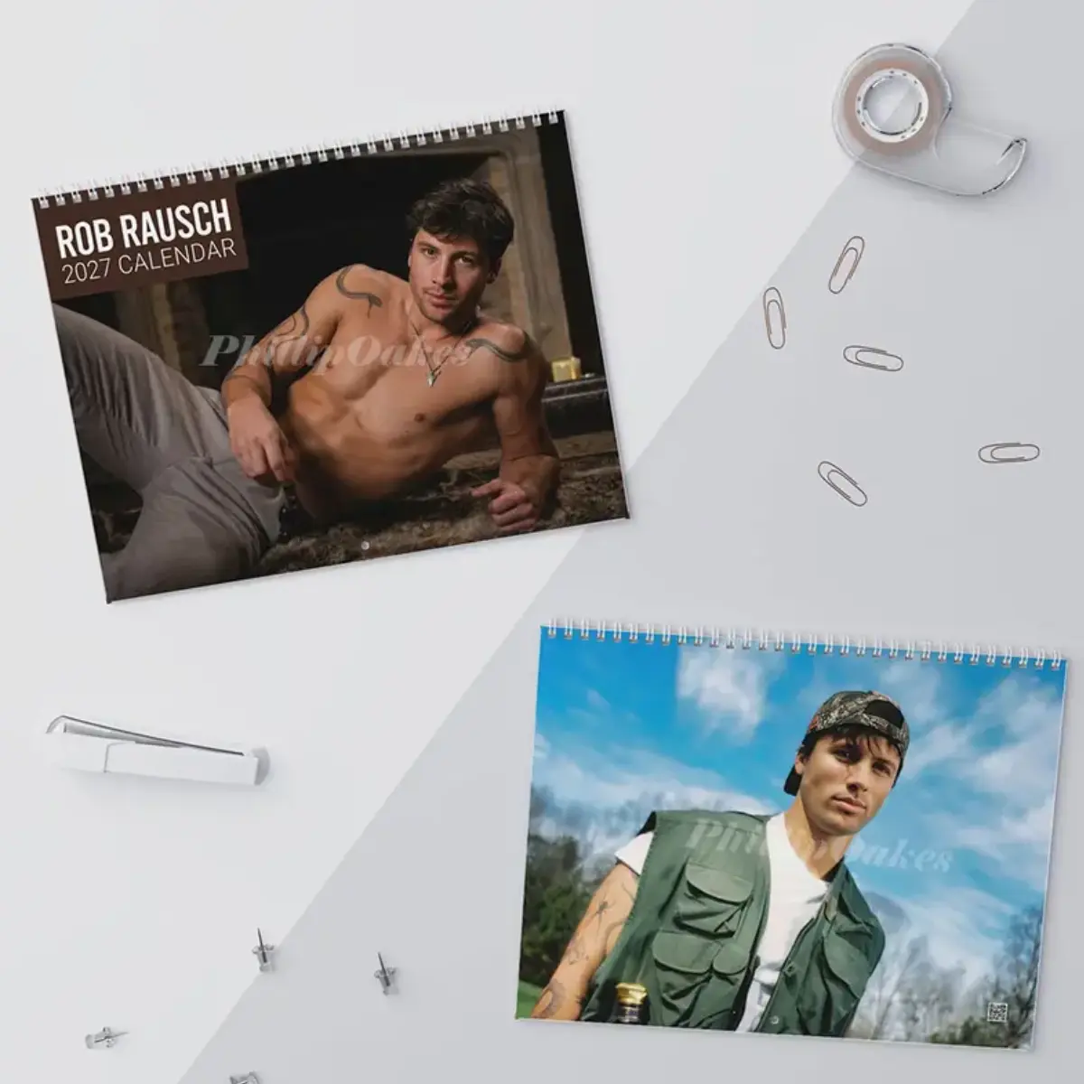 Rob Rausch Wall Calendar 2027 Calendar for Fan Lover,Paper 11x8.5 & 14x11.5 Inches