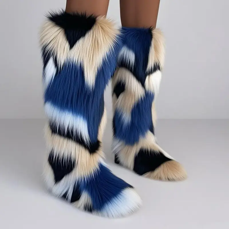 Blue brown black block flowers