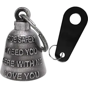 DIBMS Motorcycle Bell Guardian Angel Drive Away Gremlin, Biker Bell for Men Women Rider Riding, Good Luck Gift