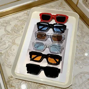 6 - Pack 2026 Vintage Rectangle Frame Sunglasses for Men & Women – Retro Fashion Sun Glasses with UV400 Protection, Luxury Design Eyewear