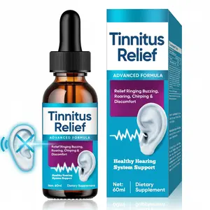 Tinnitus Relief Advanced Formula - Natural Herbal Supplement for Ringing & Buzzing Ears, Supports Healthy Hearing System, 60ml Liquid Drops