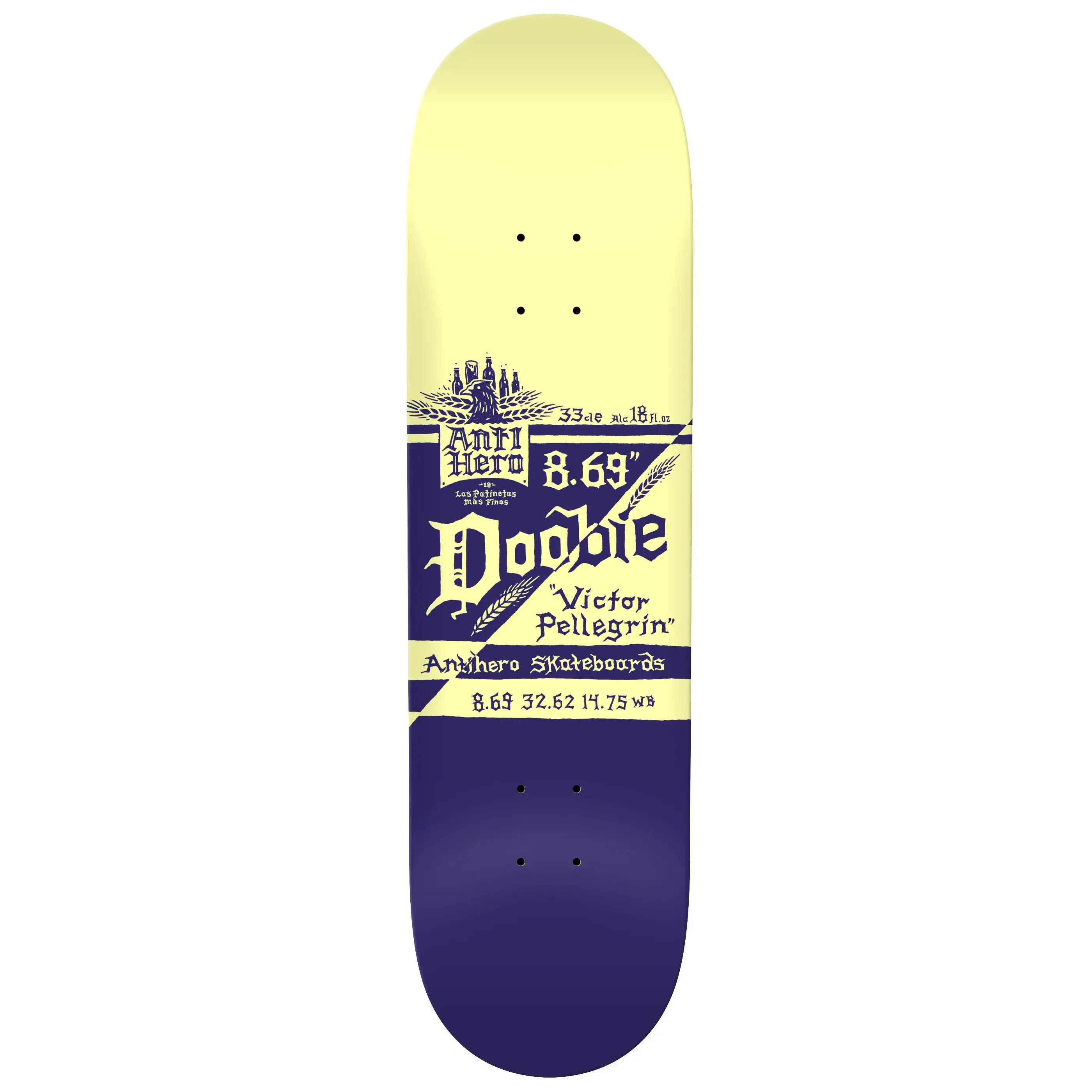 Anti Hero Skateboard Deck Doobie Mas Refrescos Purple 8.69" x 32.62"