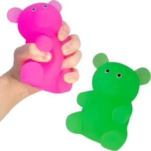 New Squishy Gummy Bear Stress Reliever – Soft TPR Squeeze Toy for Anxiety Relief, Hand & Arm Exerciser, Sensory Fidget for Adults & Kids