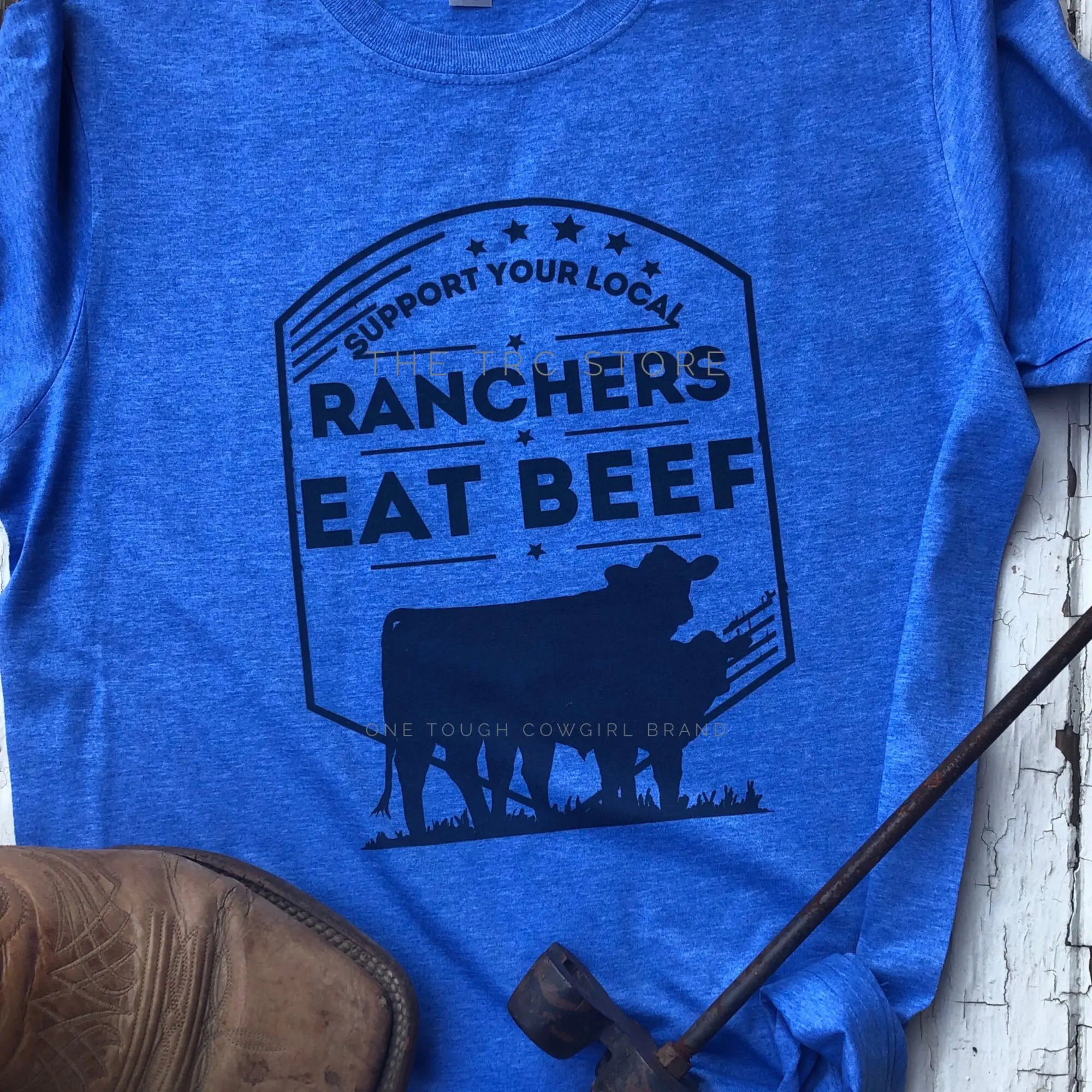 Youth Support Your Local Ranchers Eat Beef TShirt 100% Cotton 45800 2332
