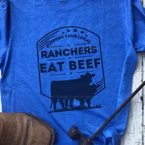 Youth Support Your Local Ranchers Eat Beef TShirt 100% Cotton 45800 2332