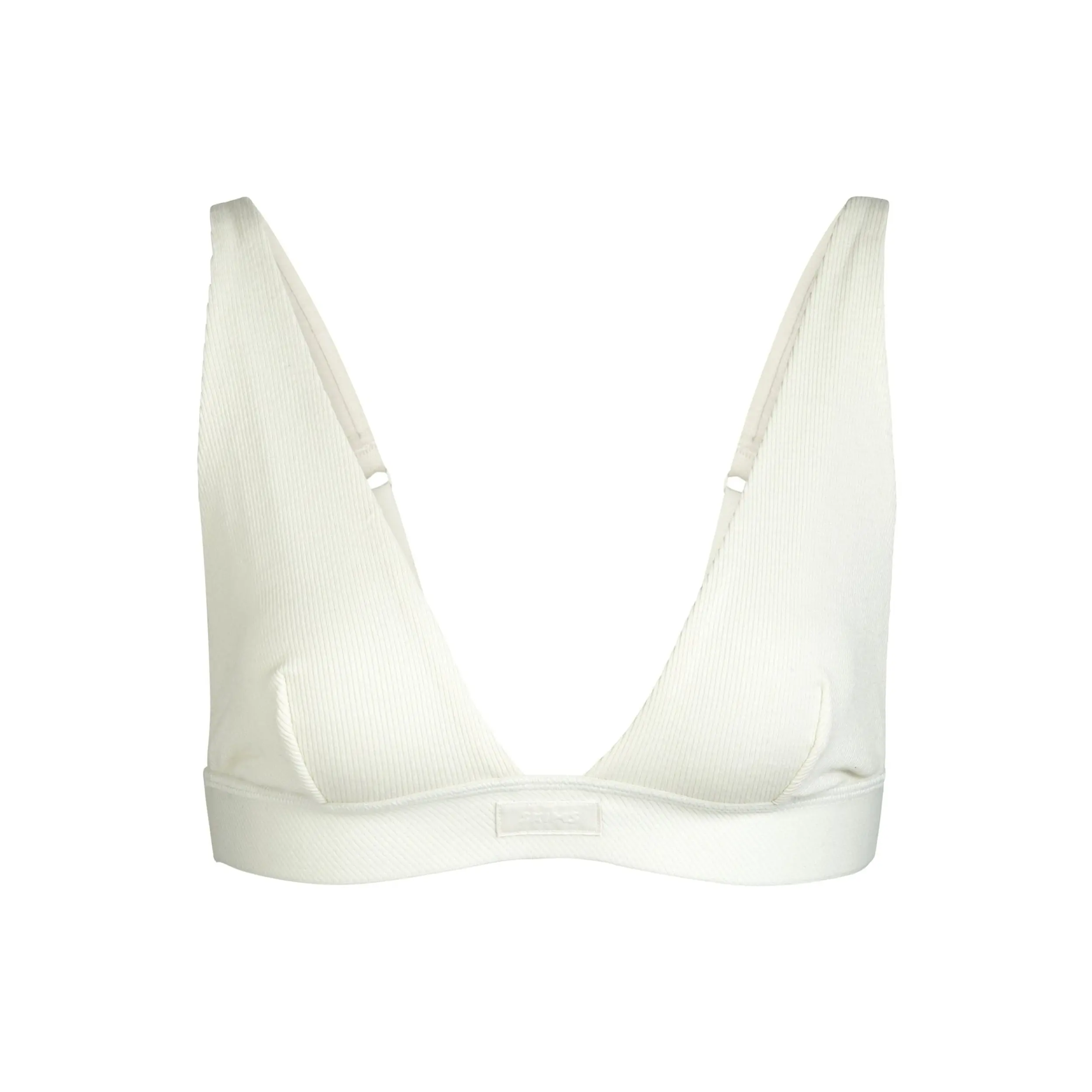 SKIMS COTTON RIB PLUNGE BRALETTE
