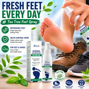 Ximonth Antimicrobial  Sanitizer Spray with  Tree Oil, Kills Fungus & Bacteria, Triple Action   Spray for Athlete’s  & Odor, 100ML, Daily bottles tea