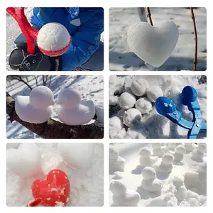 4-Piece Outdoor Snowball Maker Set, Multifunctional Plastic Tools for Winter Activities & Christmas Decorations, Random Colors & Styles