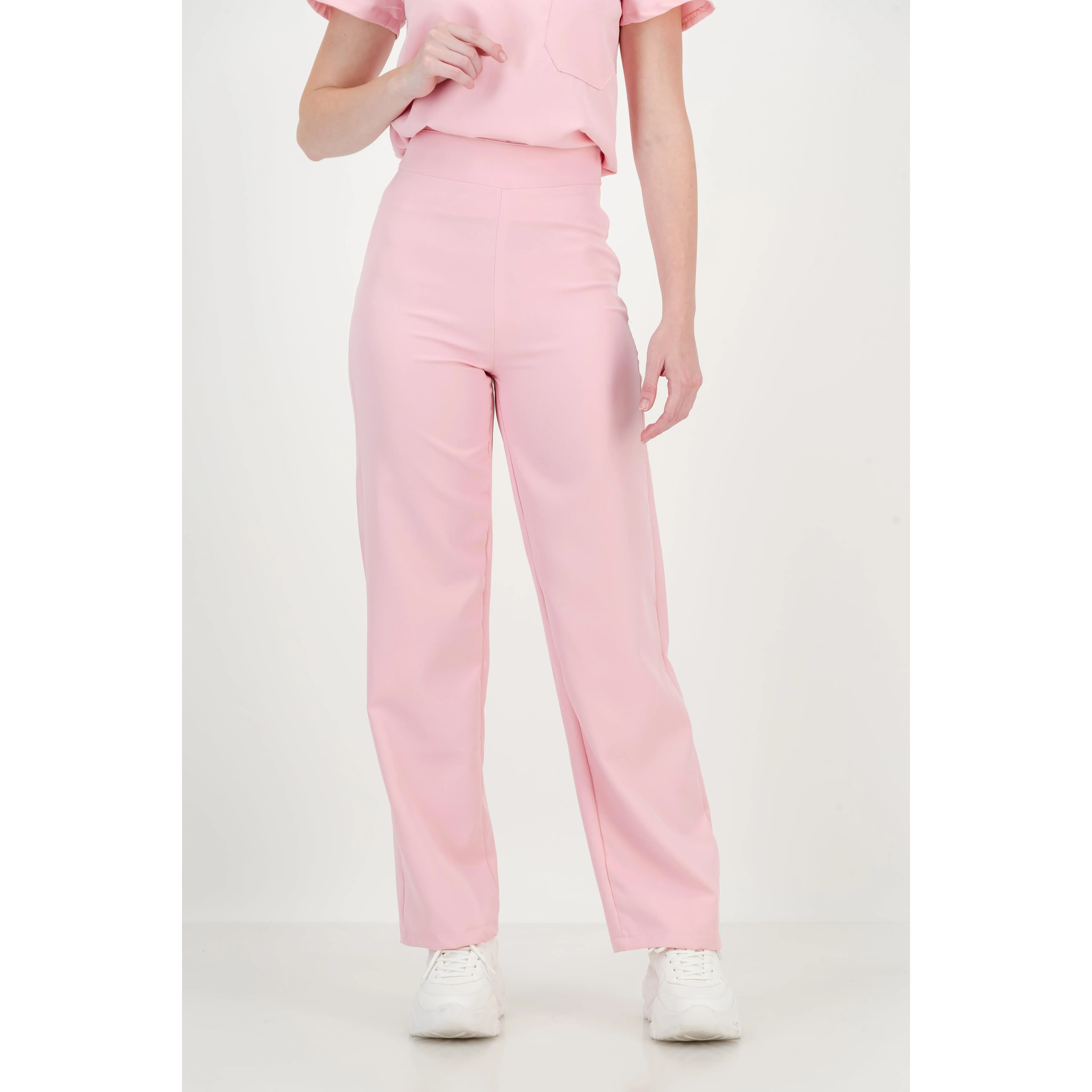 Women's Kyoto High Waist Trousers - Baby Pink