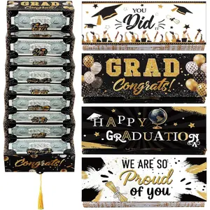 4 Pack Graduation Money Holder Class of 2026 with 10 Slots Congrat Grad Cash Envelope Cash Card Holder High School College Graduates Gifts for Women Men Daughter Son(Black and Gold)