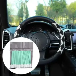 50PCS Cleaning Absorbent Sponge Cloth Swabs Polyester Fibre Single Side Double Layer Cloth Swabs Car Interior Cleaning and Maintenance Tools Cleaning Supplies Cleaning Products