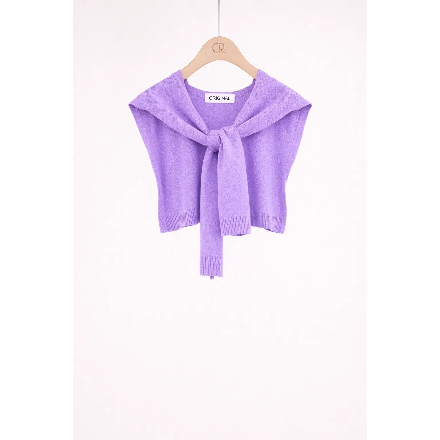 Solid Preppy Mock Sweater Wrap - LAVENDER (OS) (Pack of 6)
