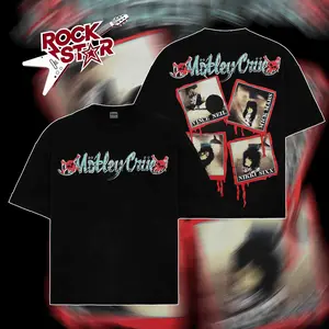 [ Rock Star ] Vintage Motley Crue C2 Band Tour Rock Shirt 80s 1980s Music Graphic Tee, Rock Band Shirt, Retro Music Tee, Rock Music Lover Shirt, Vintage Band Shirts Casual Comfort Cotton Fabric Fit Top , Top Men's and Women's Clothing
