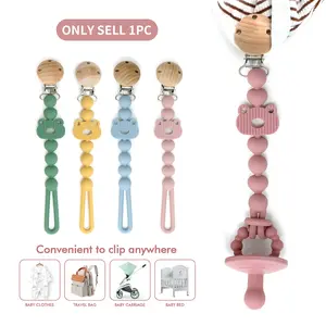 Silicone Pacifier Clip, Frog Shape Pacifier Holder, Suitable for Boys and Girls, Relieves Teething Pain, Baby Essential, Safe for Newborns