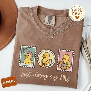 Comfort Colors Funny Duck OT Shirt For Occupational Therapist, Occupational Therapy Gift, ADLs TShirt, Pediatric Assistant Student OTA Tee