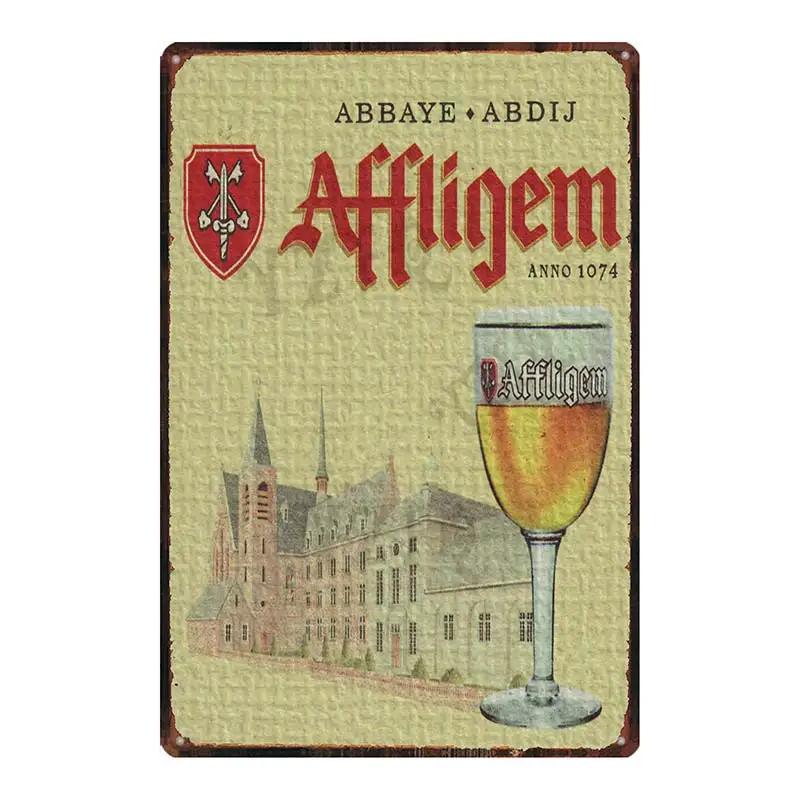 8x12inch   Vintage Belgian Beer Metal Plate Tin Sign Wall Bar Home Art Decor Retro Kitchen Poster