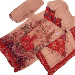 Pink and Red Indian Suit - Women's Suit with Elegant Design and Comfortable Fit, Ideal for Special Occasions - Womenswear, Top