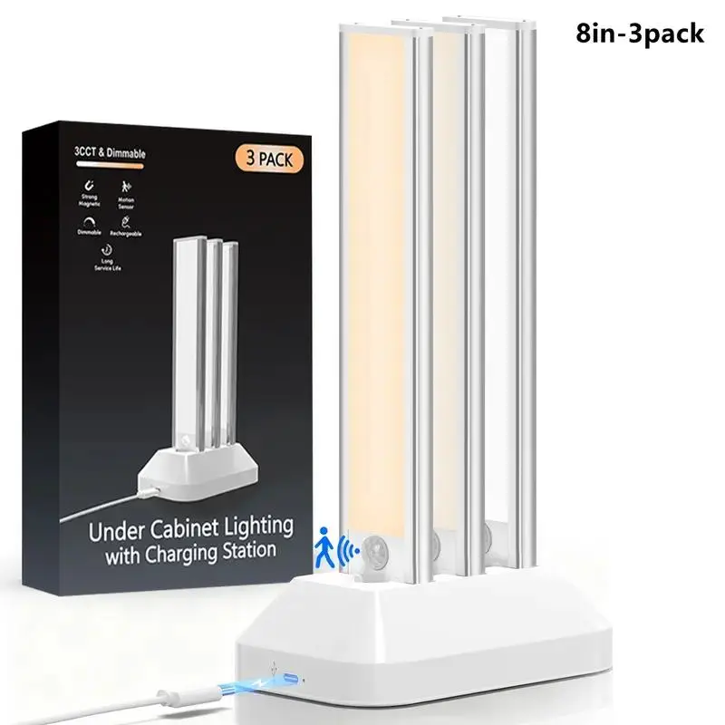 MATULSA Rechargeable Motion Sensor LED Under Cabinet Lights - 6/3-Piece Set with Charging Station, Dimmable 3-Color Temp, Magnetic Wireless, Shelf & Kitchen Lights (Mother’s Gift Option), Led Lights, Shelf Lights MATULSA Rechargeable Motion Sensor LED Under Cabinet Lights - 6/3-Piece Set with Charging Station, Dimmable 3-Color Temp, Magnetic Wireless, Shelf & Kitchen Lights (Mother’s Gift Option), Led Lights, Shelf Lights