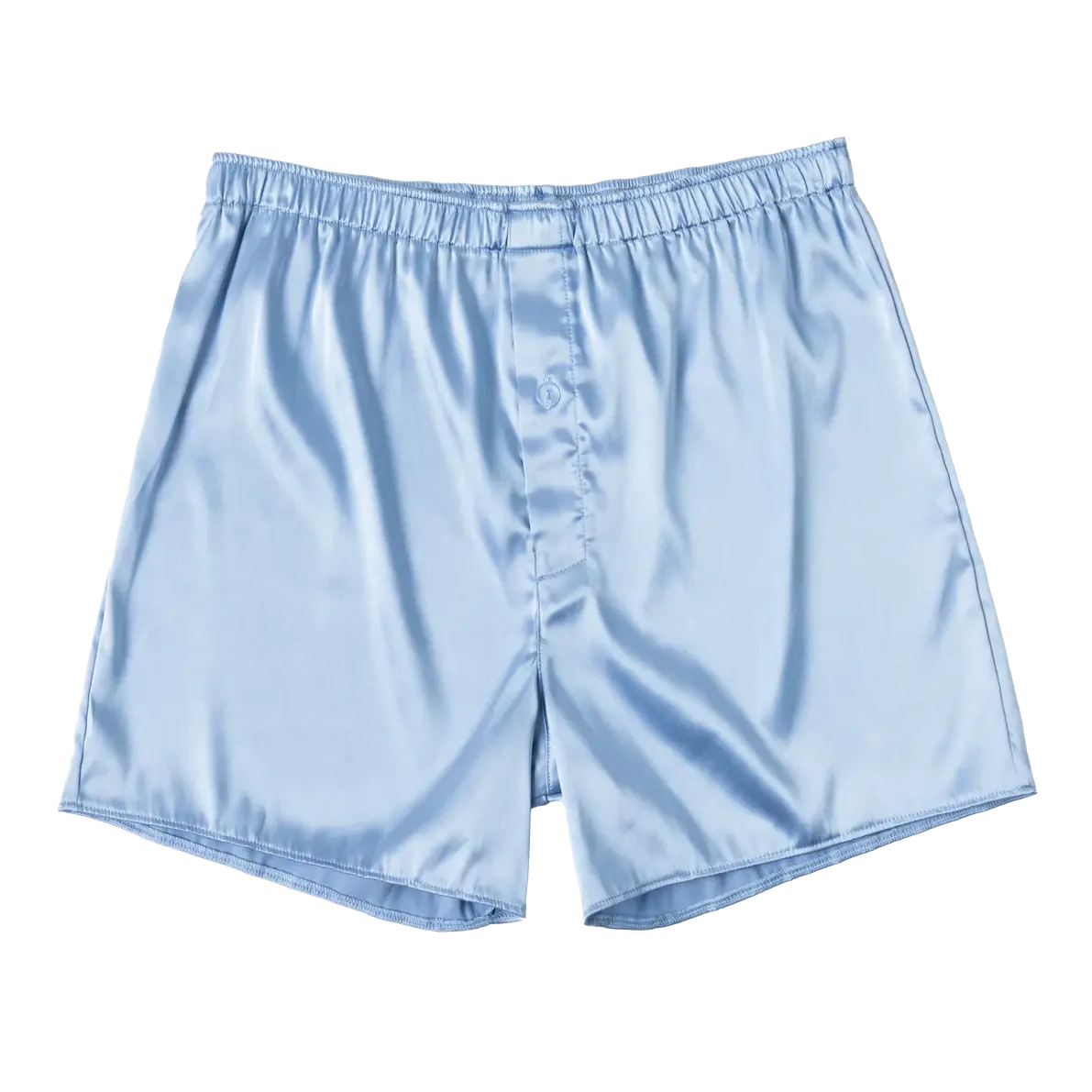 Men's Satin Boxer - Sky Blue