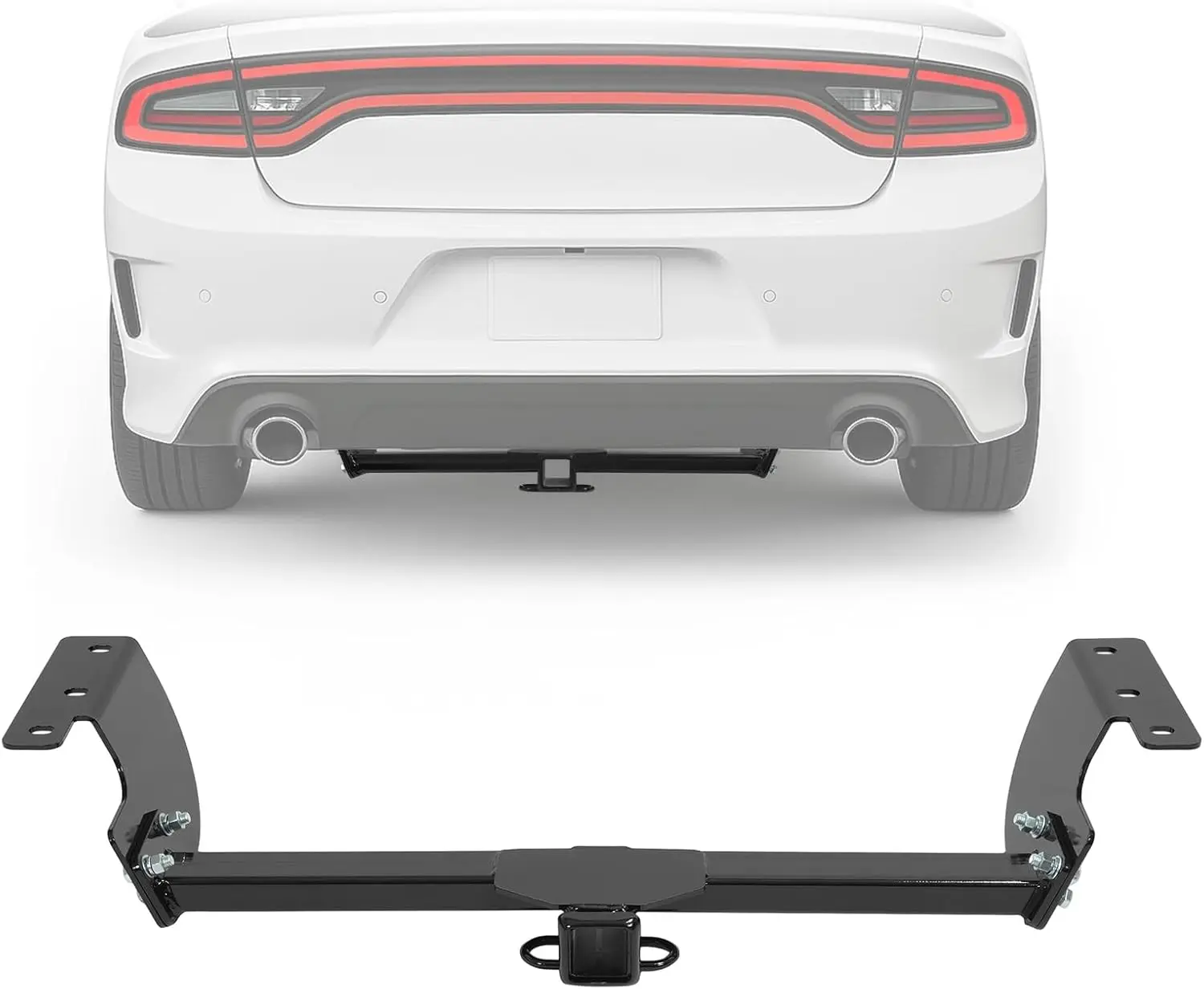 Class 3 Rear Trailer Hitch, 2 Inch Receiver Compatible with 2011-2023 Dodge Charger Challenger Compatible with 2015-2023 Chrysler 300 Car Accessories Truck Accessories