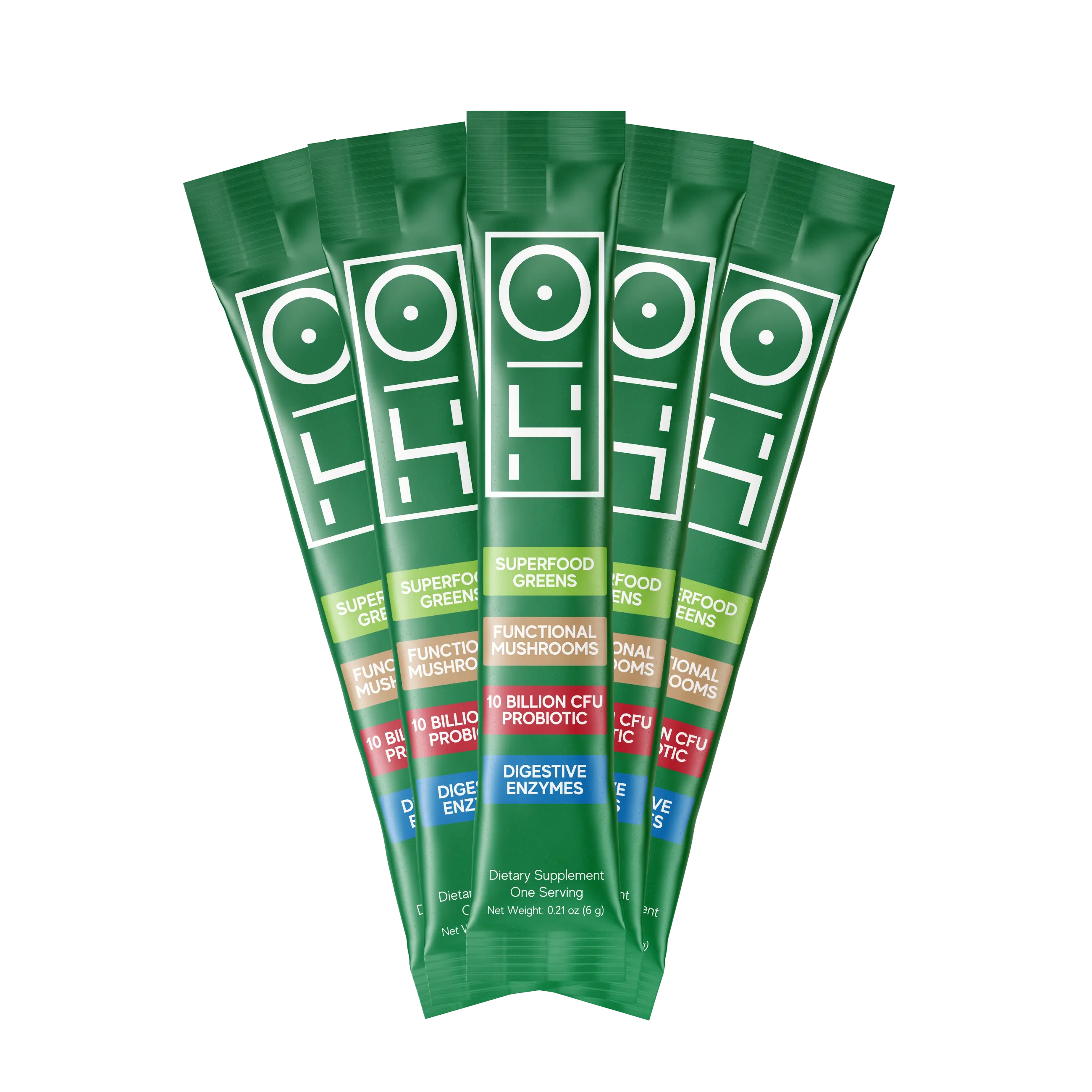 Optimal Human Superfood Greens Powder Trial Kit - 90+ Ingredient Blend with Lion's Mane, Ashwagandha & Turmeric - Non-GMO, Soy-Free Herbal Supplement Care Hydrating