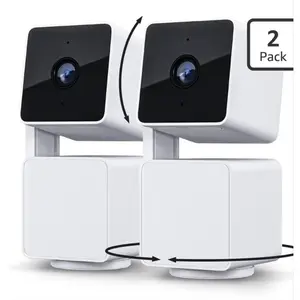 2 Pack Security Cameras with Pan-Tilt Functionality for Home Surveillance and Monitoring