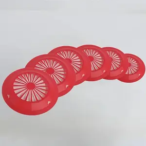 6pcs Reusable Plastic Plate Holders, Sturdy Vibrant Dishwasher Safe, 10 Inch Round, Durable for Picnics, Bbqs, Parties, Outdoor Gatherings