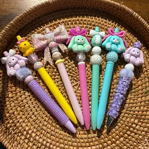 Beaded Pens Your Choice of One with Ink Refill - Assorted Colors & Designs for Creative Writing