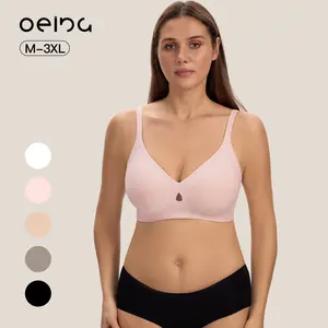 OEING--- Jelly Wireless Womens Comfortable Wireless Bras Push Up Bralettes Seamless Tshirts Bras Deep V Everyday Bras #2255 Fashion Womenswear