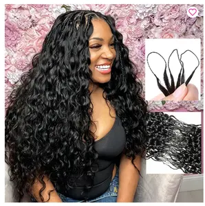 Recool Hair Crochet Human Hair Beach Curly/Burmese Curly/Kinky Curly Human Hair Extensions Miracle Knots Pre-Separated 50g/Pack Protective Hairstyles Vacation Hair#DealsForYouDays