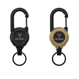 A3 Retractable Keychain Reel, Heavy Duty Carabiner Badge Holder, Key Organizer for Work, Fishing, Travel and Outdoor Activities