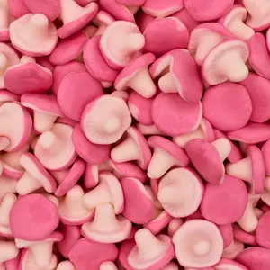 Malaco Swedish Mushroom Foam Marshmallows - 6 oz - Strawberry Bonbon - Sweet Snack - Soft, Candy Candy Soft Chewy Candies