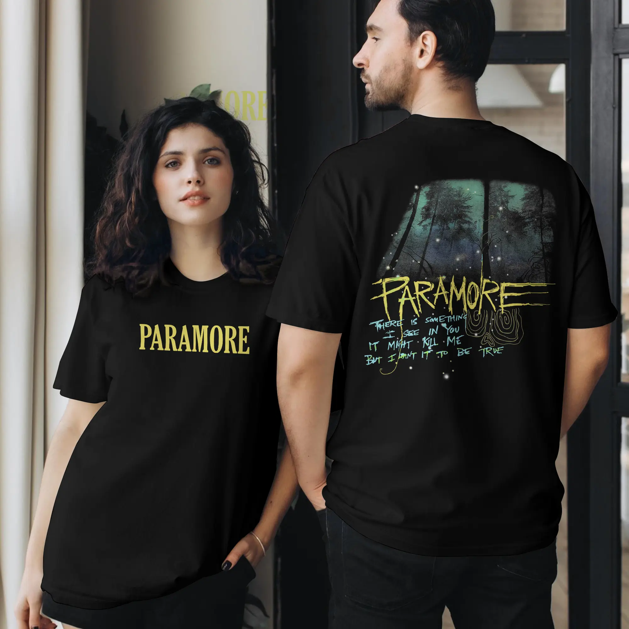 Women's Retro Graphic Tshirt, Short-Sleeve Round Neck Soft Cotton Streetwear, Casual Unisex Top for Rock Music Lovers & Graduations, Print, Tee, Heavyweight, Stretch Fabric, Shortsleeve, Stylish, Fashion, T-Shirt, Athletic, Digital Print, All Seasons, Gra