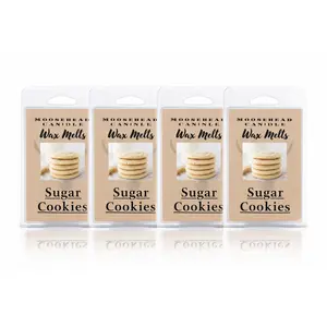 Warm Sugar Cookie Wax Melts – 4 Pack, Luxury Soy Blend, Strong Scented, Gift Boxed, Fresh Baked Sweet Home Fragrance