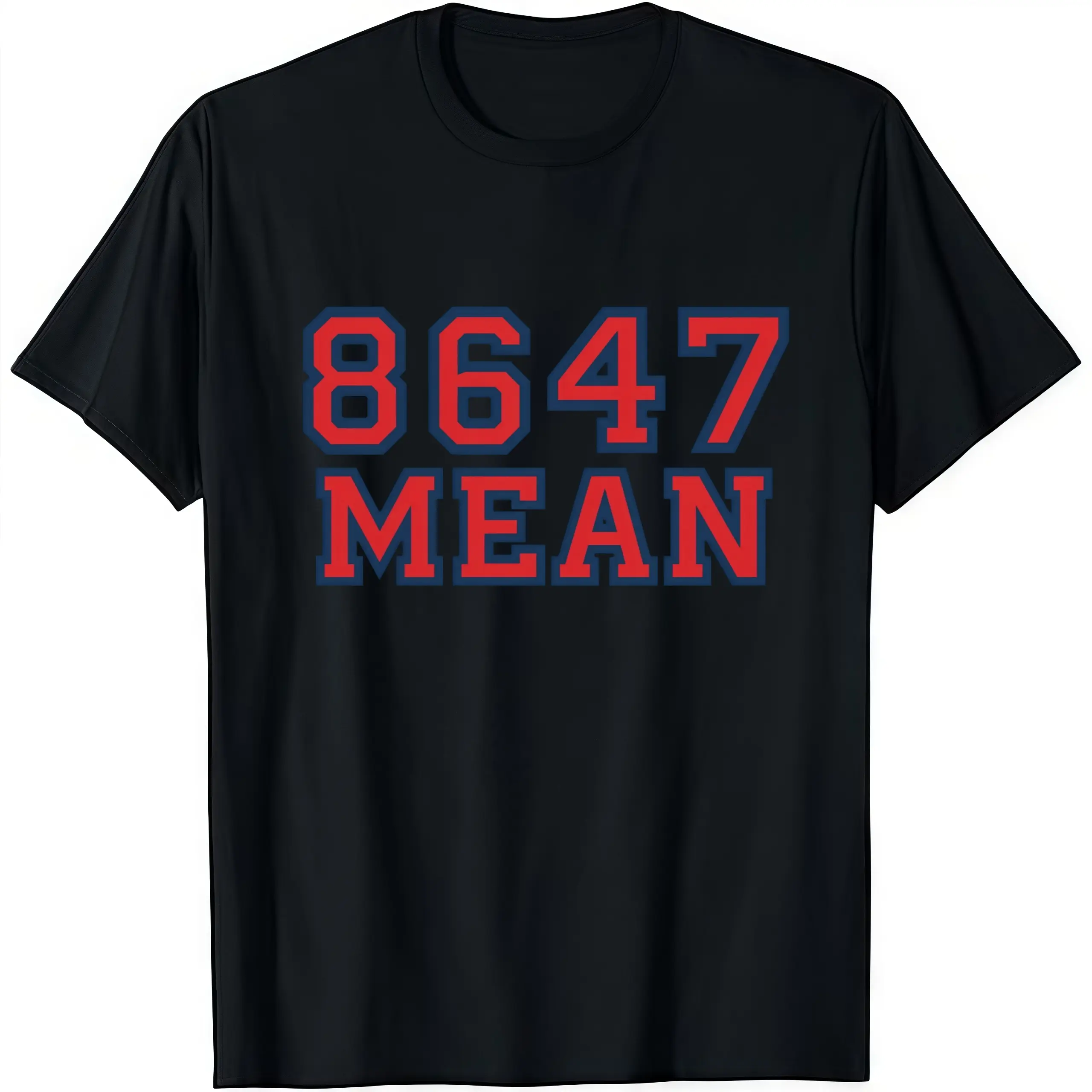 Vinyl  '8647 Mean'  Graphic T-Shirt Streetwear Holiday Wear y2k cotton fashion Streetwear Lover Gift Top Trending