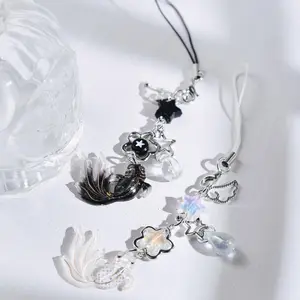 2-Piece Koi Star Beaded Pendant Chain, Multi-Functional Phone Chain Car Accessory, Couple Phone Chain, Stylish and Durable Design, Phone Charms