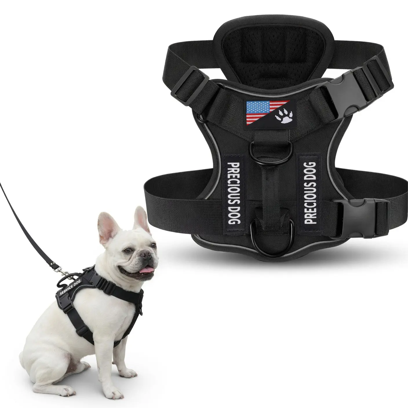 Dog Harness, Durable Reflective Harness, No-Pull Pet Harness , Adjustable Soft-Padded Dog Vest, Reflective No-Choke Oxford Pet Vest with Easy-Control Handle for Large Dogs Pet Supplies For Small To Large Dogs #GLOBAL PICKS