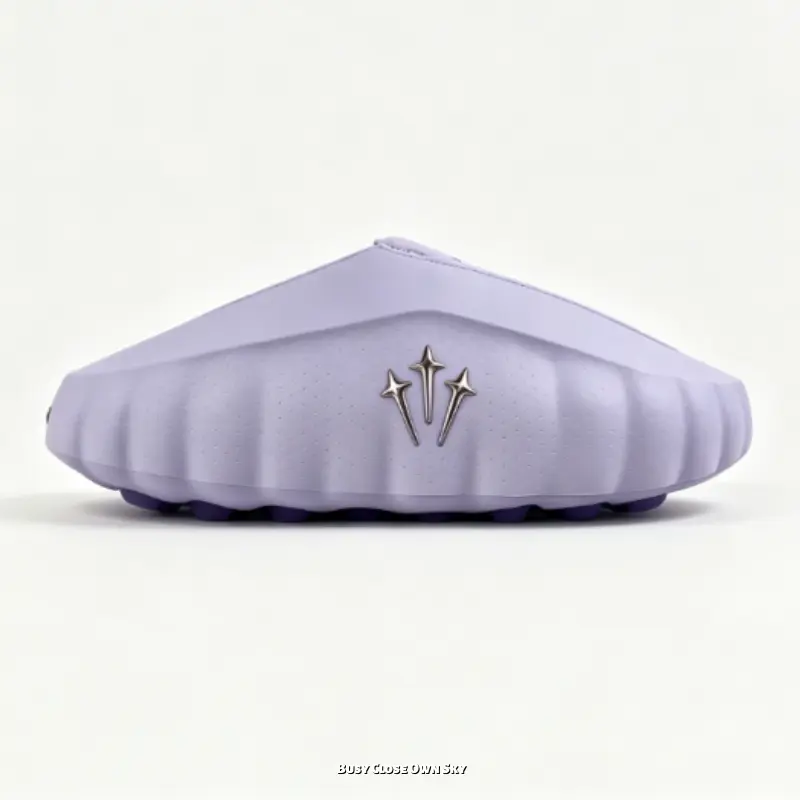 Light Purple Slip-On Mule Sports Slippers | Street Summer Vibe | Breathable Perforated Upper | Cushioned Sole | Non-Slip Wave Outsole | Men & Women Available | Multiple Sizes | Daily Casual | Outdoor Training Footwear